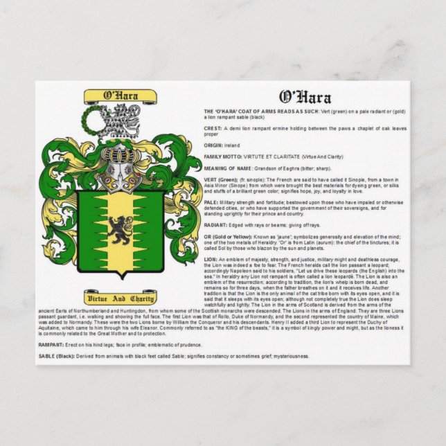 Postal o'hara (significado) (Anverso)