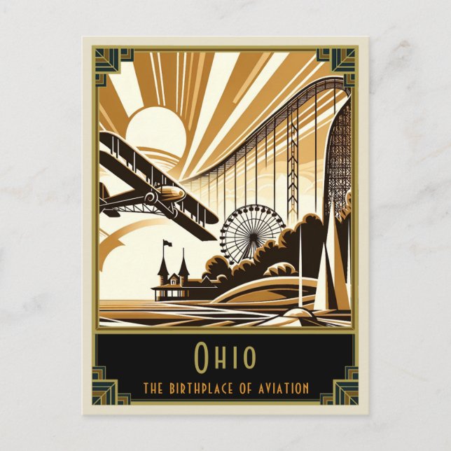 Postal Ohio | Art Deco (Anverso)