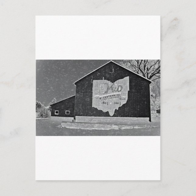 Postal Ohio Barn En Invierno (Anverso)