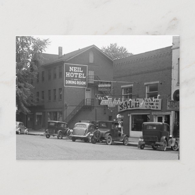 Postal Ohio de pueblo pequeño, años 30 (Anverso)