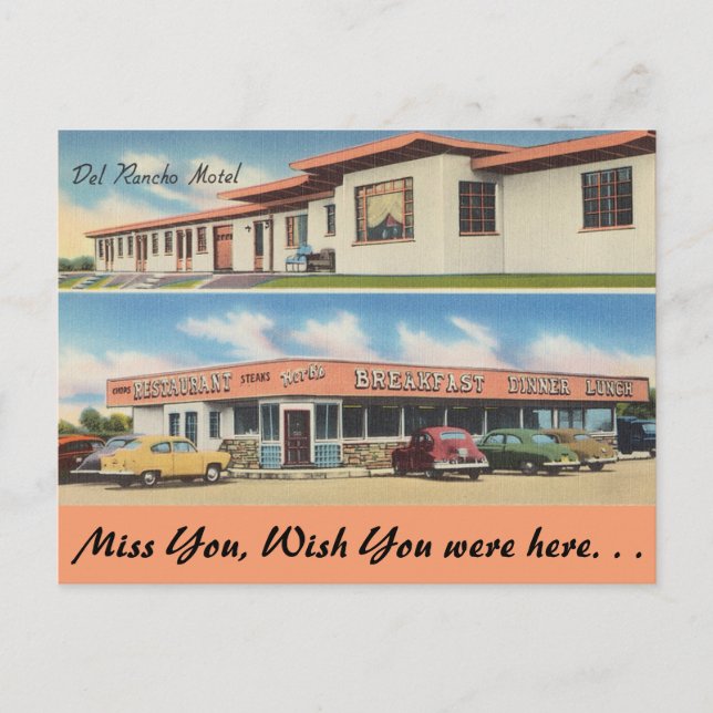 Postal Ohio, Del Rancho Motel, Restaurante (Anverso)