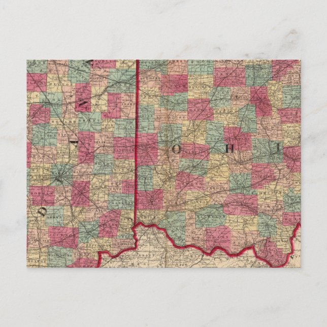 Postal Ohio e Indiana 3 (Anverso)