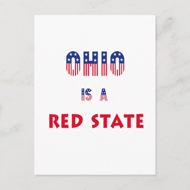 Postal Ohio es un Estado Rojo (Anverso)
