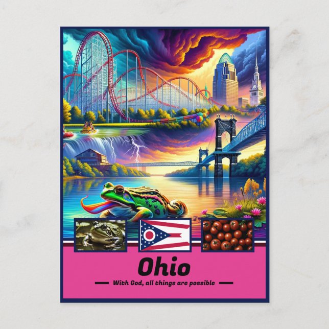 Postal Ohio se asombra de los hitos icónicos (Anverso)