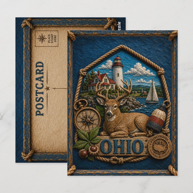 Postal Ohio Viajes Antiguos (Anverso / Reverso)