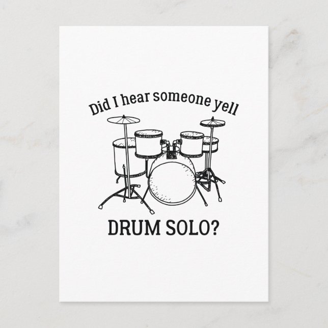 Postal Oí A Alguien Gritar Solo Drum (Anverso)