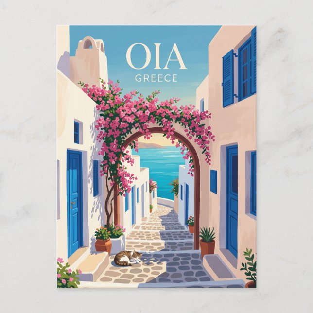 Postal Oia Grecia (Anverso)