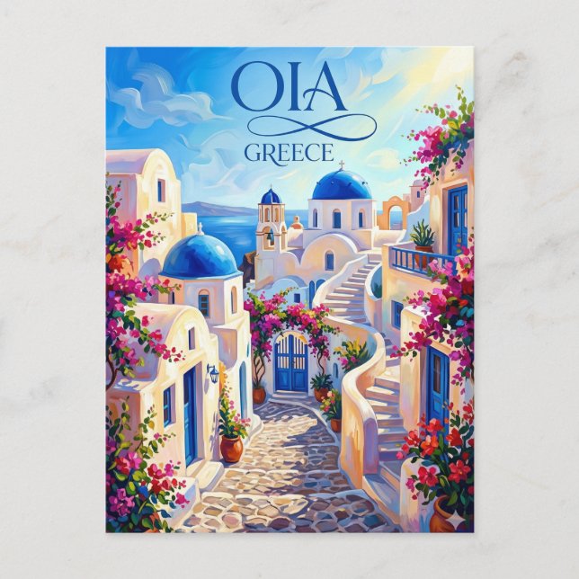 Postal Oia Grecia (Anverso)