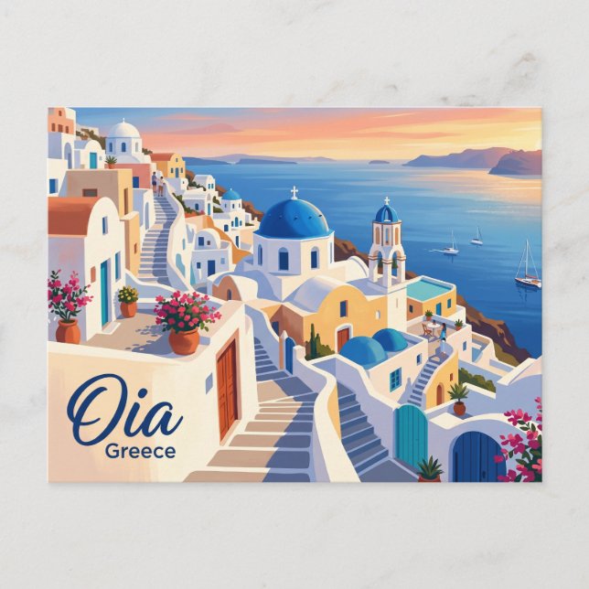 Postal Oia Grecia (Anverso)