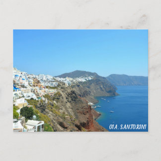 Postal Oia, paisaje de Santorini Postcard