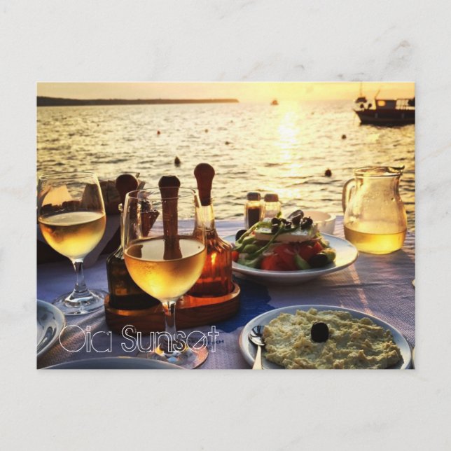 Postal Oia Sunset (Anverso)