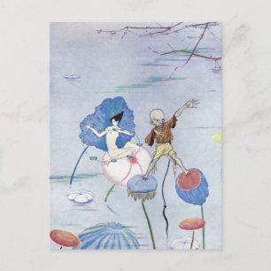 Postal Oído en un Ilustracion de Salt Marsh