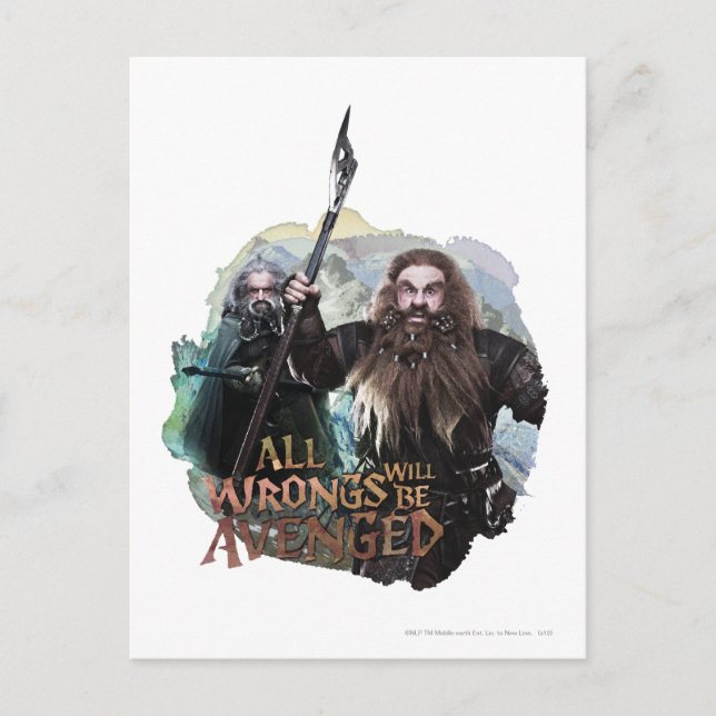 Postal Oin y Gloin (Anverso)