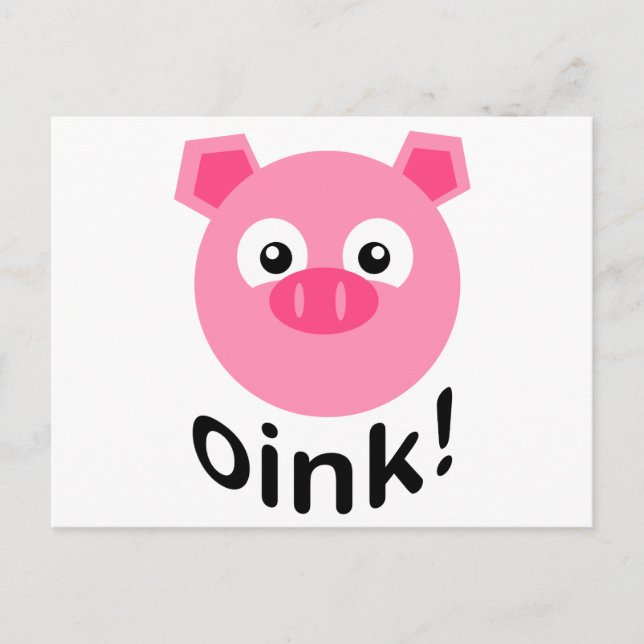 Postal ¡Oink! Cerdo (Anverso)