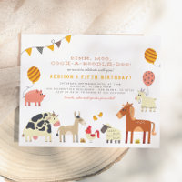 Oink Moo Cock-a-doodle-doo Fun Farm Birthday Party