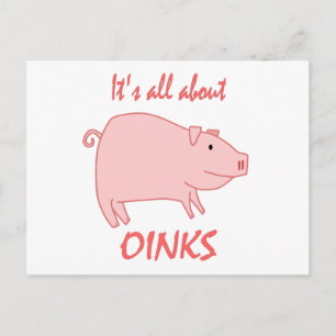 Postal Oinks de cerdo