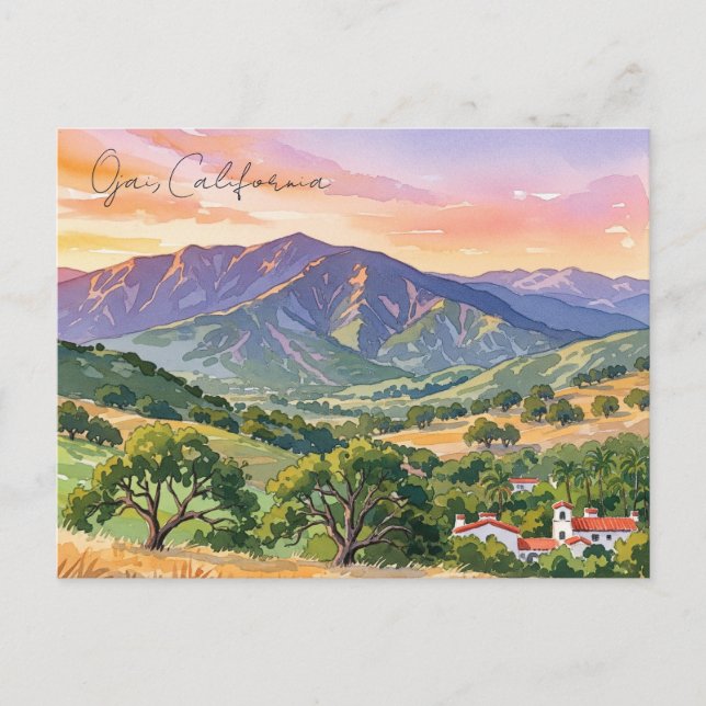 Postal Ojai California Travel (Anverso)