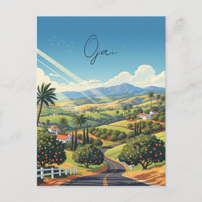 Postal Ojai California Travel (Anverso)