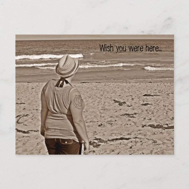 Postal Ojalá estuvieras aquí (Anverso)