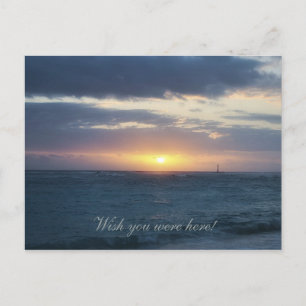 Postal Ojalá Estuvieras Aquí: Beach Sunset Postcard