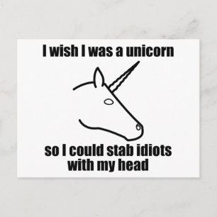 Postal Ojalá Fuera Unicornio