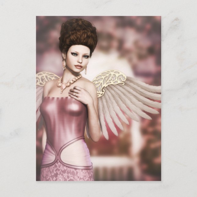 Postal Ojalá tuviera un ángel... (Anverso)