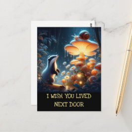 Postal Ojalá vivieras al lado del Museo Badger Snail