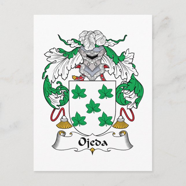 Postal Ojeda Family Crest (Anverso)