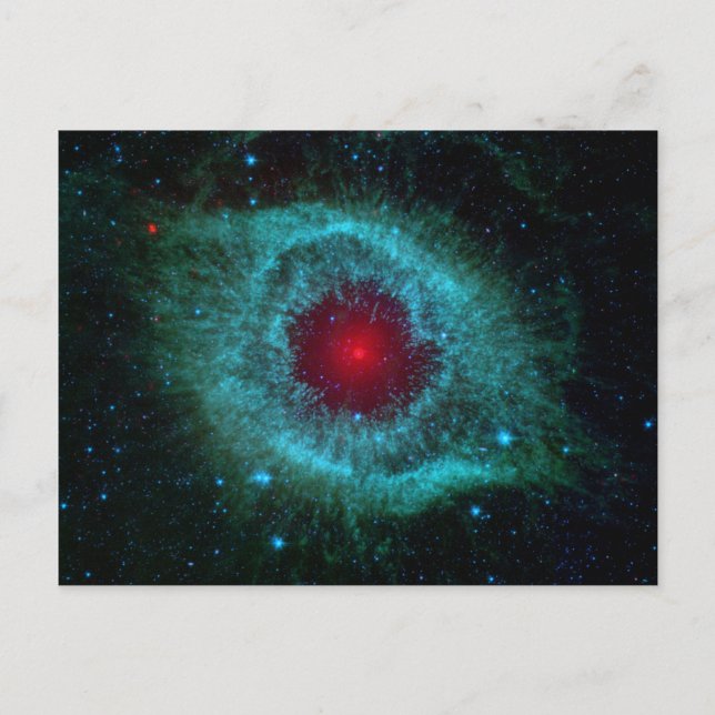Postal Ojo agitado de Helix Nebula por el telescopio Spit (Anverso)