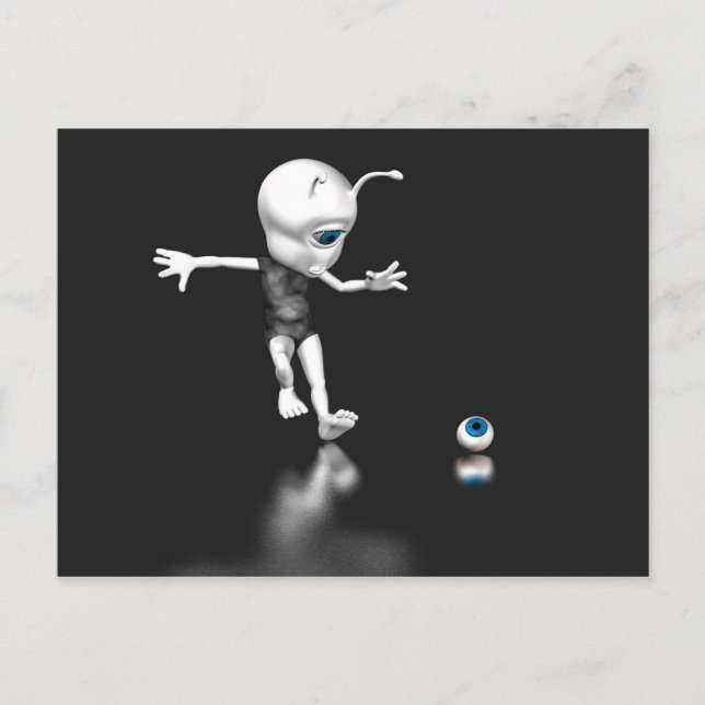 Postal Ojo azul perdido (Anverso)