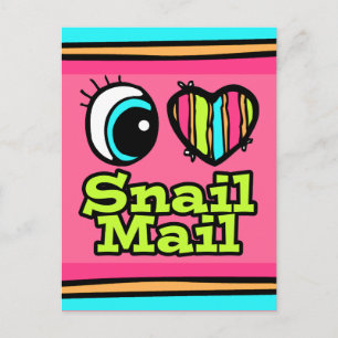 Postal Ojo Brillante Corazón Me Encanta el Correo de Cara