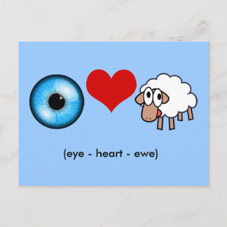 Postal Ojo-Corazón-Ojo (¡Te Amo!)
