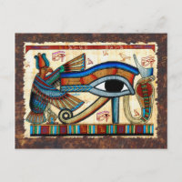OJO DE HORUS Antigua Postcarta de arte egipcia