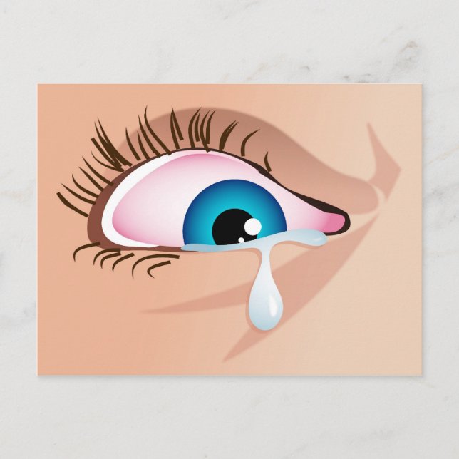 Postal Ojo de lágrimas (Anverso)