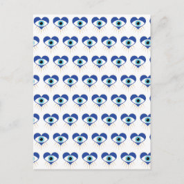 Postal Ojo del mal del corazón griego