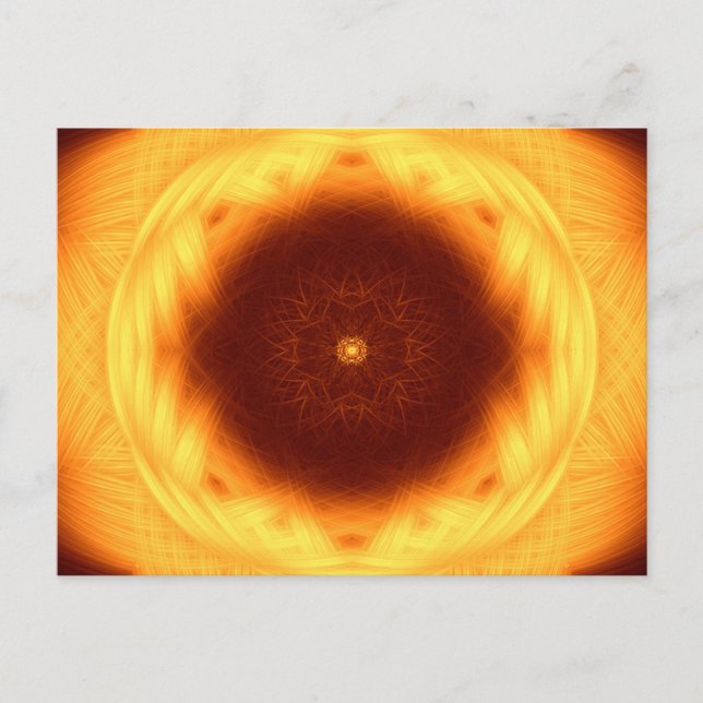 Postal Ojo del sol Mandala (Anverso)