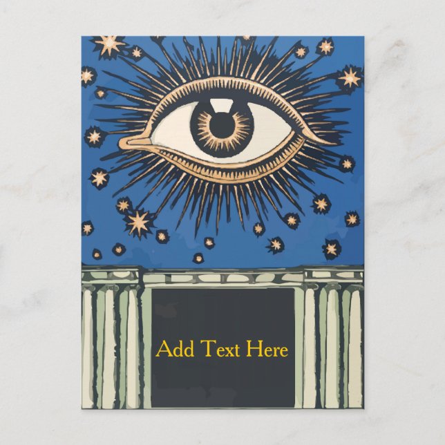 Postal Ojo grande, personalizar añadir texto, (Anverso)