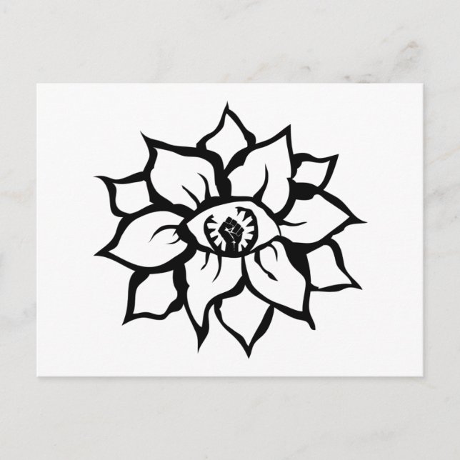 Postal ojo negro de la flor (Anverso)