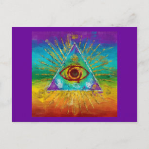 Postal Ojo que todo lo ve de Dios - Arte abstracto y esqu