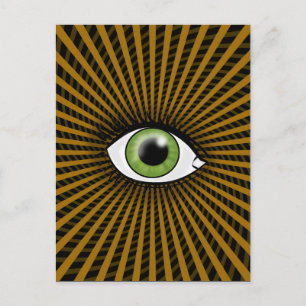 Postal Ojo verde hipnótico