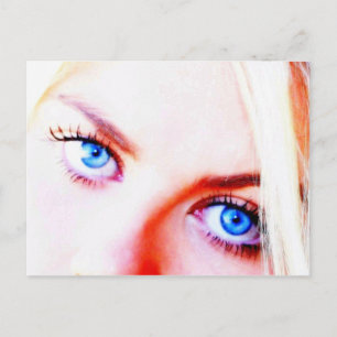 Postal ojos azules