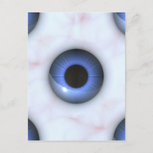 Postal ojos azules espeluznantes