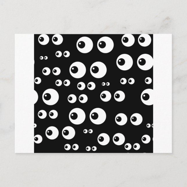 Postal ojos blancos negros (Anverso)
