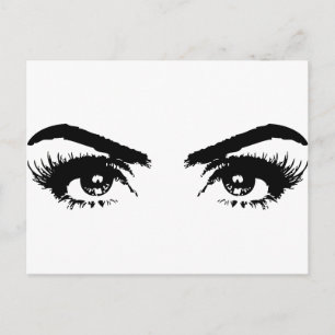 Postal Ojos, cejas y pestañas