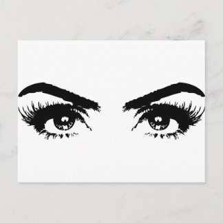 Postal Ojos, cejas y pestañas