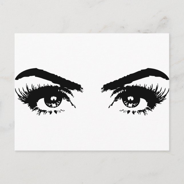 Postal Ojos, cejas y pestañas (Anverso)