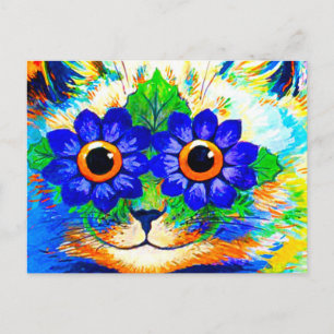 Postal Ojos de flor de gato