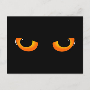 Postal Ojos de gato fantasmagóricos