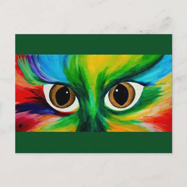 Postal Ojos de gatos (Anverso)