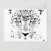 Ojos de leopardo blanco y negro